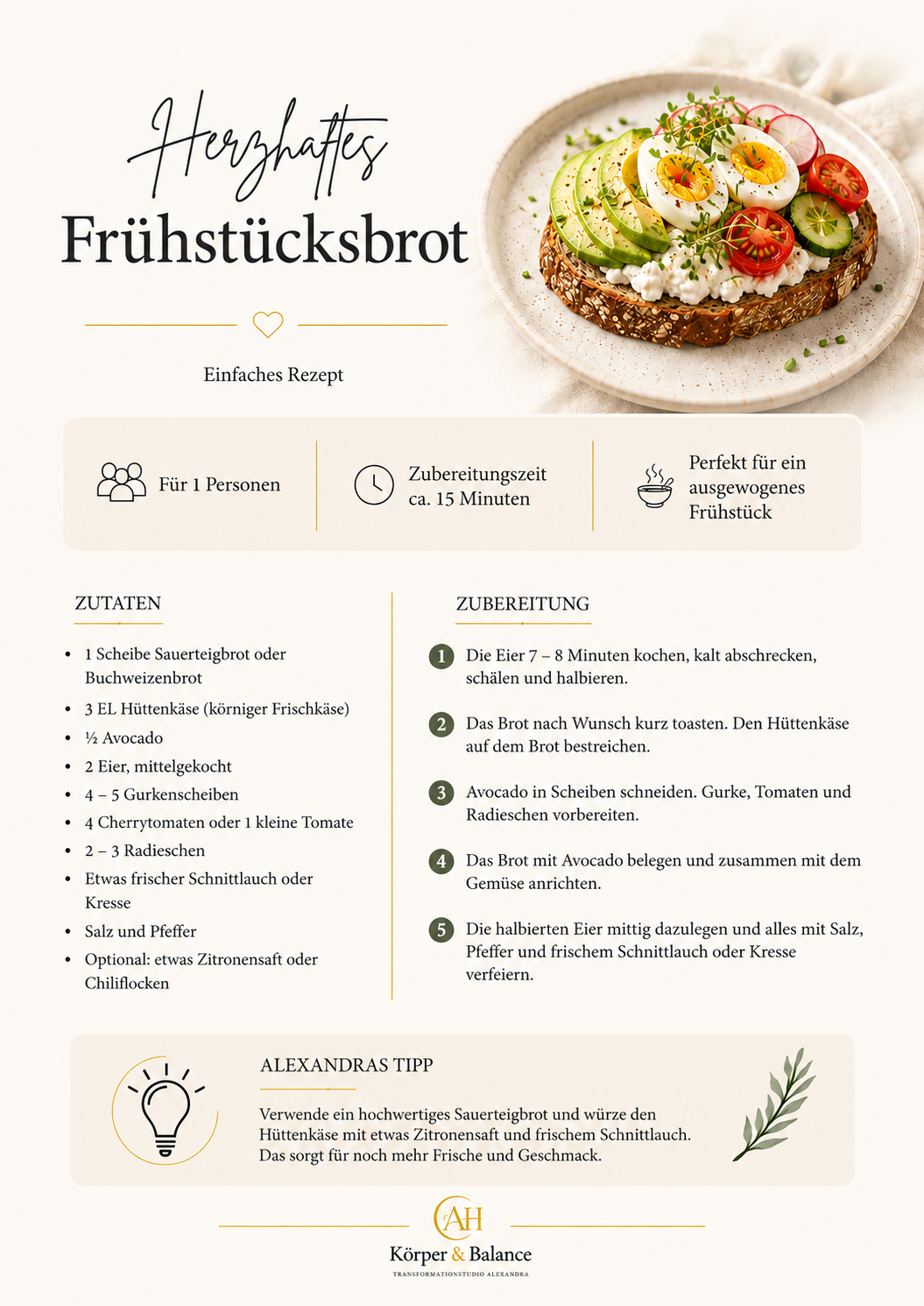 Herzhaftes Frühstücksbrot